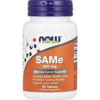 Купити Now S-аденозил-L-метіонін таблетки по 400 мг №30 Now S-аденозил-L-метіонін таблетки по 400 мг №30