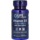 Life Extension Вітамін Д3 з йодом капсули по 5000 МО №60