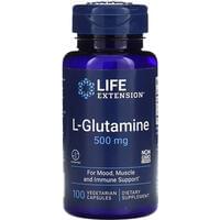 L-Глутамін LIFE EXTENSION (Лайф Екстеншн) L-Glutamine капсули по 500 мг флакон 100 шт