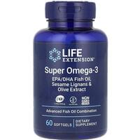 Омега-3 супер LIFE EXTENSION (Лайф Екстеншн) Super Omega-3 капсули флакон 60 шт