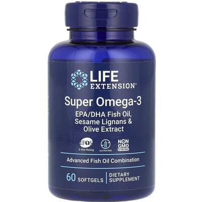 Омега-3 супер LIFE EXTENSION (Лайф Екстеншн) Super Omega-3 капсули флакон 60 шт