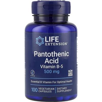 Пантотенова кислота LIFE EXTENSION (Лайф Екстеншн) Pantothenic Acid капсули по 500 мг флакон 100 шт