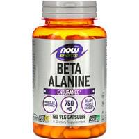 Бета-аланин NOW (Нау) Beta-Alanine может способствовать повышению физической выносливости,уменьшению мышечной усталости капсулы по 750мг флакон 120 шт