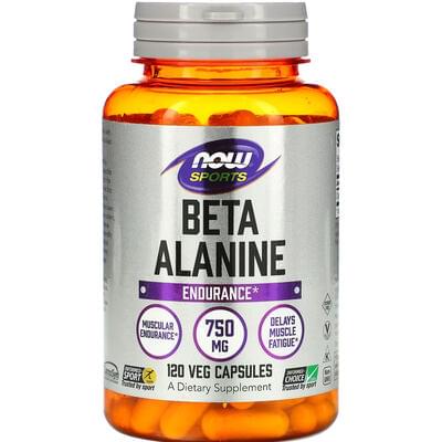 Бета-аланин NOW (Нау) Beta-Alanine может способствовать повышению физической выносливости,уменьшению мышечной усталости капсулы по 750мг флакон 120 шт