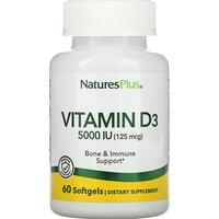 Nature's Plus Витамин D3 по 5000 МЕ капсулы №60