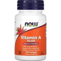 Now Вітамін А капсули по 25000 МО №100