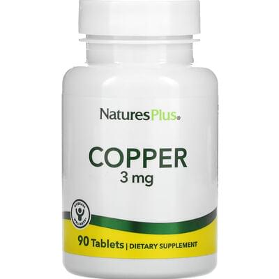 Медь NATURES PLUS (Натурес плюс) Copper 3 мг таблетки флакон 90 шт