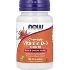 Купити Now Вітамін Д3 зі смаком м'яти таблетки жув. по 5000 МО №120 Now Вітамін Д3 зі смаком м'яти таблетки жув. по 5000 МО №120