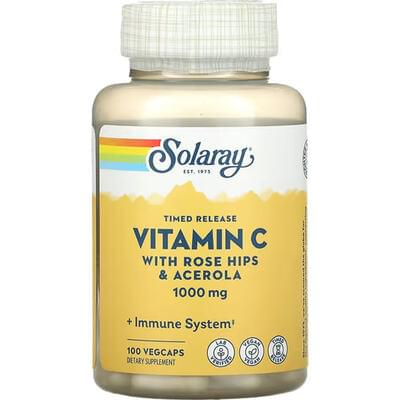 Вітамін С SOLARAY (Солорай) Vitamin C двофазне вивільнення 1000 мг капсули флакон 100 шт