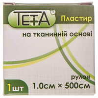 Пластир медичний Teta на тканинній основі 1 см х 500 см 1 шт.