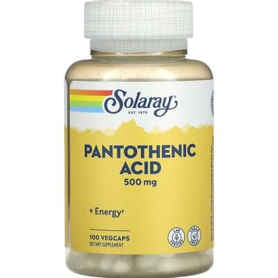 Пантотенова кислота SOLARAY (Солорай) Pantothenic Acid 500 мг капсули флакон 100 шт