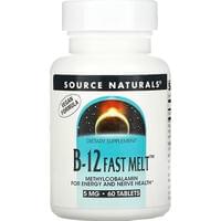 Source Naturals B-12 Fast Melt Витамин В12 таблетки по 5 мг №60