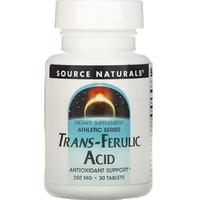 Транс-феруловая кислота SOURCE NATURALS (Сорс Нейчералс) Trans-Ferulic Acid 250 мг таблетки флакон 30 шт