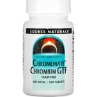 Купити Source Naturals Chromemate Chromium GTF Хром по 200 мкг таблетки №240 Source Naturals Chromemate Chromium GTF Хром по 200 мкг таблетки №240