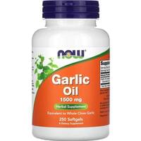 Now Garlic Oil Чесночное масло капсулы по 1500 мг №250