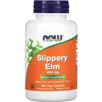 Скользкий вяз NOW (Нау) Slippery Elm 400 mg капсулы по 400 мг флакон 100 шт