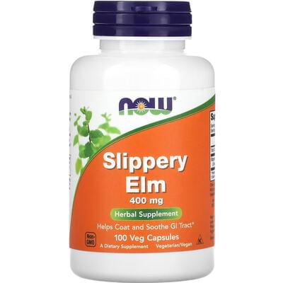 Скользкий вяз NOW (Нау) Slippery Elm 400 mg капсулы по 400 мг флакон 100 шт