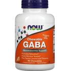 Now GABA Гамма-аміномасляна кислота ГАМК зі смаком апельсинової таблетки №90