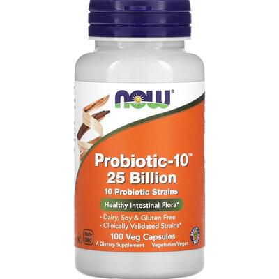 Now Probiotic-10 25 Billion Пробиотик-10 капсулы по 25 млрд КОЕ №100