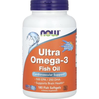 Now Ultra Omega-3 500 ЕПК /250 ДГК Омега Супер капсулы №180