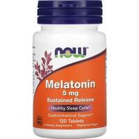 Мелатонін NOW (Нау) Melatonin таблетки по 5 мг флакон 120 шт