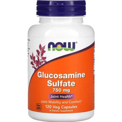 Глюкозамін NOW (Нау) Glucosamine 750 mg капсули для хрящових тканин суглобів по 750 мг флакон 120 шт