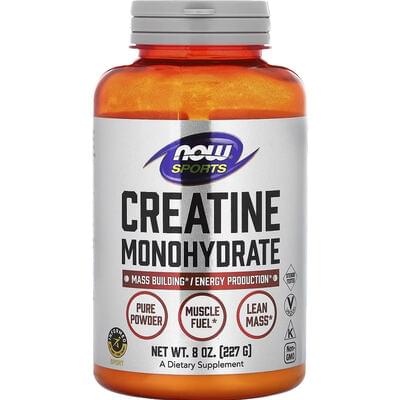 Креатин моногидрат NOW (Нау) Creatine Monohydrat может способствовать повышению физической выносливости,увеличению мышечной массы порошок флакон 227 г