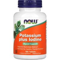 Йод (йодид калію) NOW (Нау) Potassium Plus Iodine таблетки 180 шт