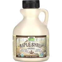 Now Maple Syrup Real Food Кленовый сироп органик класс A темный цвет по 473 мл (флакон)