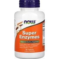 Ферменты для пищеварения NOW (Нау) Super Enzymes таблетки флакон 90 шт