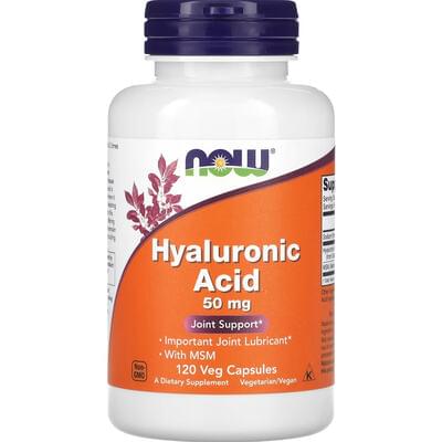 Now Гиалуроновая кислота с МСМ капсулы по 50 мг №120