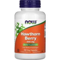 Глід плоди NOW (Нау) Hawthorn Berry капсули по 540 мг флакон 100 шт