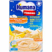 Каша молочна суха Humana Солодкі сни цільнозернова з бананом з 6-ти місяців 200 г