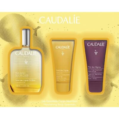 Набор CAUDALIE (Кадали) Soleil des Vignes гель для душу 30 мл + питательный лосьон для тела 30 мл + масло-эликсир 50 мл