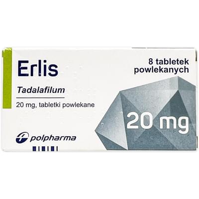 Ерліс таблетки по 20 мг №8 (2 блістери х 4 таблетки)