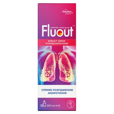 Флюаут Solution Pharm сироп исландского мха от кашля по 200 мл (флакон)