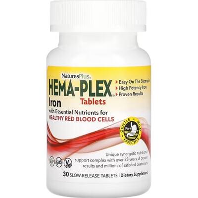 Nature's Plus Гема-Плекс Железо таблетки №30 (флакон)