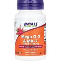Купить Now Мега D3 и МК7 по 5000 МЕ №60 Now Мега D3 и МК7 по 5000 МЕ №60