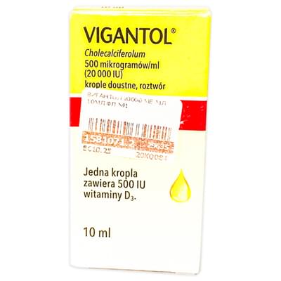 Вігантол краплі орал. 0,5 мг/мл по 10 мл (флакон)