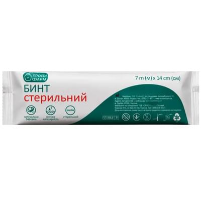 Бинт марлевый Профи Фарм стерильный 7 м х 14 см