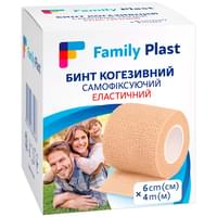 Купити Бинт когезивний самофіксуючийся Family Plast 6 см x 4 м Бинт когезивний самофіксуючийся Family Plast 6 см x 4 м