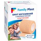 Бинт когезивный самофиксирующийся Family Plast 6 см x 4 м