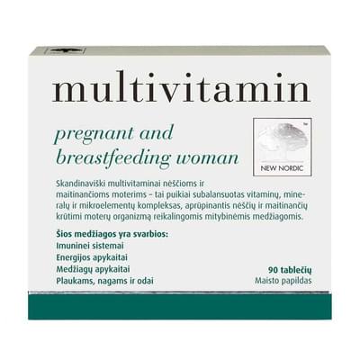 New Nordic Multivitamin мультивітамінний комплекс для вагітних і годуючих жінок таблетки №90 (банка)