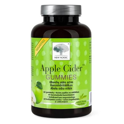 New Nordic Apple Cider Gummies яблучний оцет сидровий желейні пастилки №60 (банка)