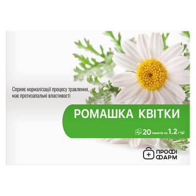 Фіточай Ромашка квітки Профі Фарм по 1,2 г №20 (фільтр-пакети)
