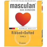 Купить Презервативы Masculan Ribbed+Dotted 3 шт. Презервативы Masculan Ribbed+Dotted 3 шт.