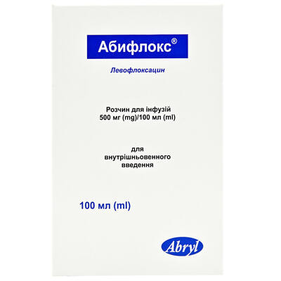 Абифлокс розчин д/інф. 500 мг / 100 мл по 100 мл (флакон)