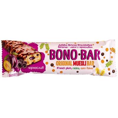 Батончик-мюслі глазурований Bono Bar з чорносливом 40 г
