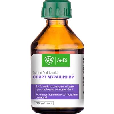 Спирт мурашиний АйВі розчин д/зовн. заст. по 50 мл (флакон)