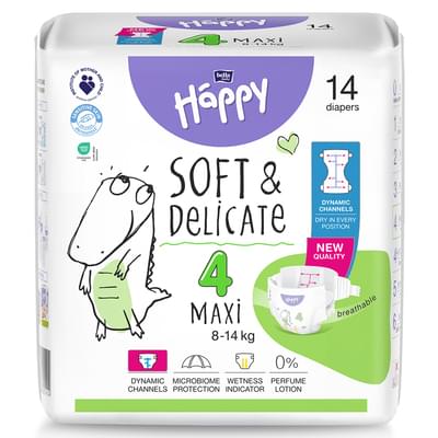 Подгузники Bella Happy Baby Maxi размер 4, 8-14 кг, 14 шт.
